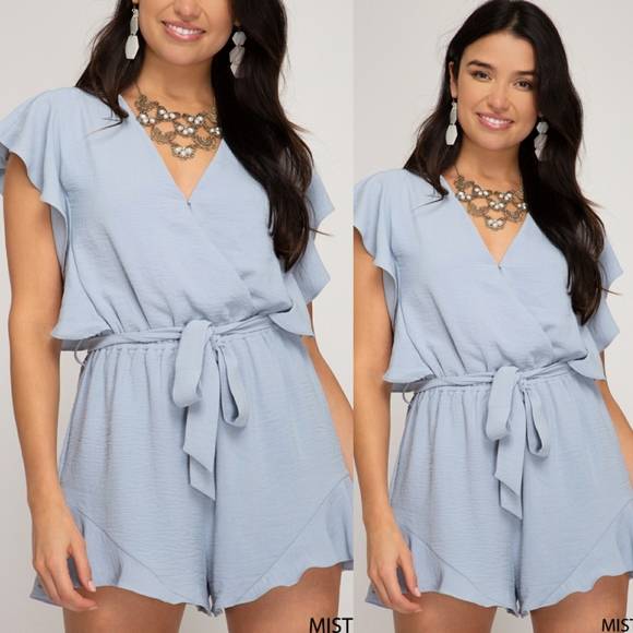 Sweetbb Pants - Dream on  Misty Blue Romper